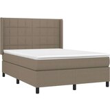  Box spring postelja z vzmetnico taupe 140x200 cm blago, (20893076) | Shoptok.si