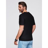 Ombre Men's knitted unbuttoned polo shirt - black | shoptok.hr