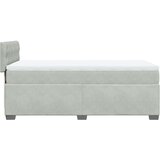 Box spring krevet s madracem svjetlosivi 100x200 cm baršunasti | shoptok.hr