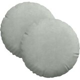  Jastučići za sjedenje 2 pcs Svijetlo siva Ø30 x 13 cm Baršun | shoptok.hr