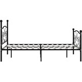  Okvir za krevet s podnicama crni metalni 140 x 200 cm | Eponuda.com