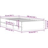 vidaXL Okvir kreveta s ladicama crni 75 x 190 cm konstruirano drvo | shoptok.hr