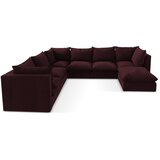 Makamii Bordo rdeča kotna sedežna garnitura (levi kot/v obliki črke "U") Manao – | Shoptok.si