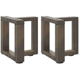  Noge za stolić T-oblika 2 kom prirodni čelik 30x25x(30-31)cm | shoptok.hr