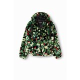 Desigual Prehodna jakna zelena / rdeča / črna / bela | Shoptok.si