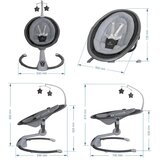 Coccolle Večnamenski otroški električni gugalnik Freya Anthracite | Shoptok.si
