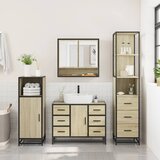  3-dijelni set kupaonskog namještaja boja hrasta sonome drveni | shoptok.hr