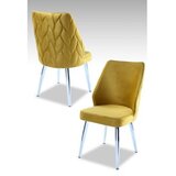 Hanah home set stolica (4 komada) pufi yellow chrome Cene
