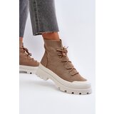 Boto Women's Sock-Like Slip-On Boots Brown Solime | Shoptok.si