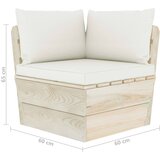  Vrtna kutna sofa od paleta s jastucima impregnirana smrekovina | shoptok.hr