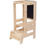 MeowBaby Učiteljski toranj od borovine u prirodnoj boji Montessori - | shoptok.hr