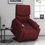 Maison Chic Naslanjač - Relax naslanjač s funkcijo vstajanja vinsko rdeče umetno usnje, (22062141) | Shoptok.si