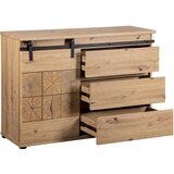 Landscape komoda, črna, barve hrasta | Shoptok.si