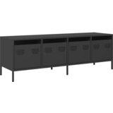 Maison Chic TV omarica - TV enota - Televizijska omarica črna 135x39x43,5 cm hladno valjano jeklo, (21700044) Cene