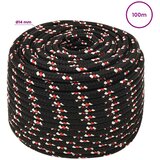  Višenamjensko pomoćno uže 14 mm 100 m Crna i crvena PP | shoptok.hr