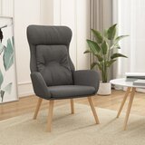 The Living Store Stol za sproščanje temno sivo blago - Stol Za Sproščanje, (21485281) | Shoptok.si