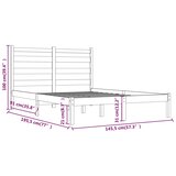  Okvir za krevet od masivne borovine crni 140 x 190 cm | Eponuda.ba
