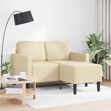 SOFA 2-sjed s ležaljkom u obliku slova L krem 125 cm tkanina | shoptok.hr
