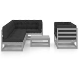  Sedežna garnitura 8-delna z blazinami trdna borovina | Shoptok.si