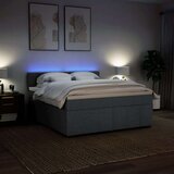 vidaXL Okvir kreveta s oprugama i madrac svjetlosivi 180x200cm tkanina | shoptok.hr