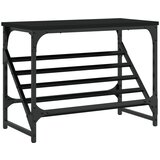  The Living Store Regal za čevlje črn 60x30x45 cm inženirski les - Regal Za Čevlje, (21444749) | Shoptok.si