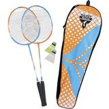 Talbot Torro Set 2 badminton loparjev, 2 badminton žogici 2 attacker badminton set Oranžna Cene