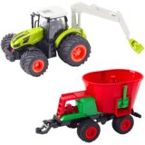Traktor na daljinsko upravljanje s sijačicom - zeleno/crveni | Shoptok.si