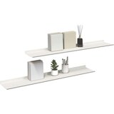  Polica na zidu s policom Zidne 2 pcs Bijelo 100 x 18 x 2 5 cm - Bijelo 100 x 18 cm 2 | shoptok.hr