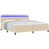  okvir postelje z vzmetnico Bež Tkanina 200 x 200 cm Vzmetnica, (22067238) | Shoptok.si
