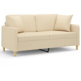  Dvosjed s ukrasnim jastucima krem 140 cm od tkanine | shoptok.hr