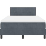 vidaXL Box Spring krevet s madracem tamno sivi mali dvostruki baršun | shoptok.hr