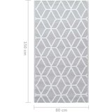 Vanjski tepih sivi 80 x 150 cm PP | shoptok.hr
