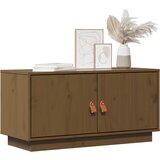 TV ormarić smeđa boja meda 80 x 34 x 40 cm od masivne borovine | Eponuda.com