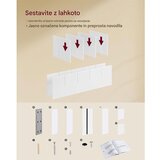 Vasagle Klop za čevlje z mehko blazino bela | Shoptok.si