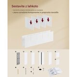 Vasagle kućni kaput za cipele s mekanom podstavom 30 x 105 x 48 cm, bijela | shoptok.hr