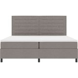  Taupe Boks Vzmetnica s Pokrovom 200x200 cm Tkanina, (22083242) | Shoptok.si