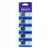 Rosfix Litijeva Baterija CR2016 – 3V, 220 mAh, Ø20×1,6 mm | Set 5 Kosov, Za Ure, Daljince, Tipkovnice, (21656503) | Shoptok.si