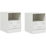  Noćni ormarići 2 kom bijeli 34,5 x 39 x 44 cm čelični | shoptok.hr