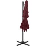  Vrtni suncobran s 4 razine i stupom 250 x 250 cm bordo | shoptok.hr