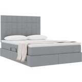  Krevet s od storage Svijetlo siva 140 x 190 cm Lažna koža | shoptok.hr