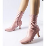 Gemre Pink ankle boots with low heels Luisella | Shoptok.si