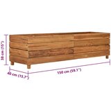 In posuda za sadnju 150x40x38 cm od reciklirane tikovine i čelika | shoptok.hr