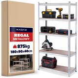 KADAX Kovinske garažne police za shranjevanje, 5-nadstropne, 180x90x40cm, 875kg, za klet, (5000355628) | Shoptok.si