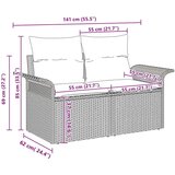  Sjedeća garnitura za vrt 6 pcs Siva Poli ratan | shoptok.hr
