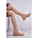Kesi Women's High Boots Workers Beige Austin Cene