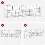  Set vanjskih sofa 5 kom. Bijela i crna | Eponuda.ba