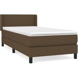  s oprugama i madracem tamnosmeđi 100 x 200 cm od tkanine | shoptok.hr