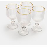 Sinsay Set rebrastih čaša sa zlatnim rubom, pakiranje 4 | shoptok.hr