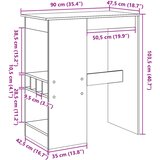  Barski stol s držačima boja hrasta 90x47,5x103,5 cm drveni | shoptok.hr