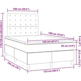  Krevet box spring s madracem tamnosivi 120 x 190 cm baršun | shoptok.hr